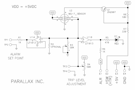 Gas sensor mq7 circuit diagram 